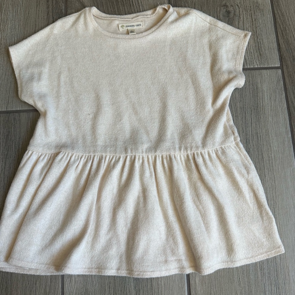 Tucker + Tate Cream Short Sleeve Peplum Tee